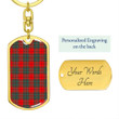 1sttheworld Jewelry - Cumming Modern Tartan Dog Tag with Swivel Keychain A7 | 1sttheworld