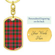 1sttheworld Jewelry - Dalziel Modern Tartan Dog Tag with Swivel Keychain A7 | 1sttheworld