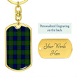 1sttheworld Jewelry - Dundas Modern Tartan Dog Tag with Swivel Keychain A7 | 1sttheworld