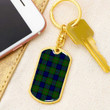 1sttheworld Jewelry - Dundas Modern Tartan Dog Tag with Swivel Keychain A7 | 1sttheworld