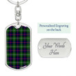 1sttheworld Jewelry - Sutherland Modern Tartan Dog Tag with Swivel Keychain A7