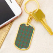 1sttheworld Jewelry - MacKintosh Hunting Ancient Tartan Dog Tag with Swivel Keychain A7 | 1sttheworld