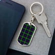 1sttheworld Jewelry - Sutherland Modern Tartan Dog Tag with Swivel Keychain A7 | 1sttheworld