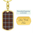 1sttheworld Jewelry - Cameron of Erracht Weathered Tartan Dog Tag with Swivel Keychain A7 | 1sttheworld