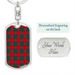 1sttheworld Jewelry - MacPhail Clan Tartan Dog Tag with Swivel Keychain A7