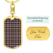 1sttheworld Jewelry - Borthwick Ancient Tartan Dog Tag with Swivel Keychain A7 | 1sttheworld