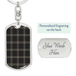1sttheworld Jewelry - Eternity Tartan Dog Tag with Swivel Keychain A7