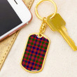 1sttheworld Jewelry - MacIntyre Modern Tartan Dog Tag with Swivel Keychain A7 | 1sttheworld