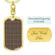 1sttheworld Jewelry - MacIntyre Hunting Weathered Tartan Dog Tag with Swivel Keychain A7 | 1sttheworld