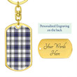 1sttheworld Jewelry - Hannay Modern Tartan Dog Tag with Swivel Keychain A7 | 1sttheworld