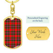 1sttheworld Jewelry - Perthshire District Tartan Dog Tag with Swivel Keychain A7 | 1sttheworld