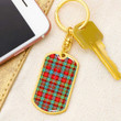 1sttheworld Jewelry - Ogilvie Tartan Dog Tag with Swivel Keychain A7 | 1sttheworld