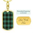1sttheworld Jewelry - Wallace Hunting Ancient Tartan Dog Tag with Swivel Keychain A7 | 1sttheworld