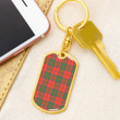 1sttheworld Jewelry - Grant Ancient Tartan Dog Tag with Swivel Keychain A7 | 1sttheworld