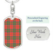 1sttheworld Jewelry - Grant Ancient Tartan Dog Tag with Swivel Keychain A7