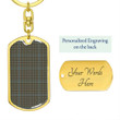 1sttheworld Jewelry - Haig Check Tartan Dog Tag with Swivel Keychain A7 | 1sttheworld
