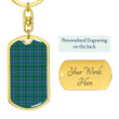 1sttheworld Jewelry - Douglas Ancient Tartan Dog Tag with Swivel Keychain A7 | 1sttheworld