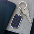 1sttheworld Jewelry - Hunter Modern Tartan Dog Tag with Swivel Keychain A7 | 1sttheworld