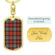 1sttheworld Jewelry - MacLachlan Weathered Tartan Dog Tag with Swivel Keychain A7 | 1sttheworld