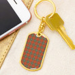 1sttheworld Jewelry - Scott Ancient Tartan Dog Tag with Swivel Keychain A7 | 1sttheworld