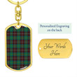 1sttheworld Jewelry - Chisholm Hunting Ancient Tartan Dog Tag with Swivel Keychain A7 | 1sttheworld
