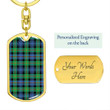 1sttheworld Jewelry - Murray of Atholl Ancient Tartan Dog Tag with Swivel Keychain A7 | 1sttheworld