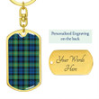 1sttheworld Jewelry - Gordon Ancient Tartan Dog Tag with Swivel Keychain A7 | 1sttheworld
