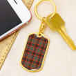 1sttheworld Jewelry - Innes Ancient Tartan Dog Tag with Swivel Keychain A7 | 1sttheworld