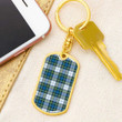 1sttheworld Jewelry - Campbell Dress Ancient Tartan Dog Tag with Swivel Keychain A7 | 1sttheworld