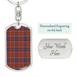 1sttheworld Jewelry - Cameron of Lochiel Ancient Tartan Dog Tag with Swivel Keychain A7
