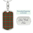 1sttheworld Jewelry - Princess Margaret Tartan Dog Tag with Swivel Keychain A7