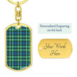 1sttheworld Jewelry - Graham of Montrose Ancient Tartan Dog Tag with Swivel Keychain A7 | 1sttheworld