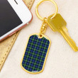 1sttheworld Jewelry - Campbell Argyll Ancient Tartan Dog Tag with Swivel Keychain A7 | 1sttheworld