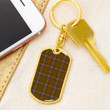 1sttheworld Jewelry - SCOTT BROWN MODERN Tartan Dog Tag with Swivel Keychain A7 | 1sttheworld