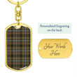 1sttheworld Jewelry - Stewart Hunting Weathered Tartan Dog Tag with Swivel Keychain A7 | 1sttheworld