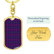 1sttheworld Jewelry - Pride of Glencoe Tartan Dog Tag with Swivel Keychain A7 | 1sttheworld