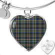 1sttheworld Jewelry - Scott Green Modern Tartan Heart Bangle A7 | 1sttheworld