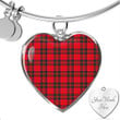 1sttheworld Jewelry - Macgillivray Modern Tartan Heart Bangle A7 | 1sttheworld