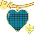 1sttheworld Jewelry - Flower Of Scotland Tartan Heart Bangle A7 | 1sttheworld