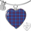 1sttheworld Jewelry - Elliot Modern Tartan Heart Bangle A7 | 1sttheworld
