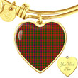1sttheworld Jewelry - Skene Modern Tartan Heart Bangle A7 | 1sttheworld