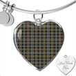 1sttheworld Jewelry - Campbell Argyll Weathered Tartan Heart Bangle A7 | 1sttheworld