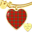 1sttheworld Jewelry - Scott Modern Tartan Heart Bangle A7 | 1sttheworld