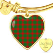 1sttheworld Jewelry - Middleton Modern Tartan Heart Bangle A7 | 1sttheworld