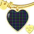 1sttheworld Jewelry - Inglis Modern Tartan Heart Bangle A7 | 1sttheworld