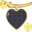 1sttheworld Jewelry - Fletcher Of Dunans Tartan Heart Bangle A7 | 1sttheworld