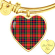 1sttheworld Jewelry - Christie Tartan Heart Bangle A7 | 1sttheworld