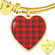 1sttheworld Jewelry - Seton Modern Tartan Heart Bangle A7 | 1sttheworld