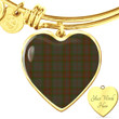 1sttheworld Jewelry - Gray Tartan Heart Bangle A7 | 1sttheworld