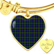 1sttheworld Jewelry - Macleod Of Harris Modern Tartan Heart Bangle A7 | 1sttheworld